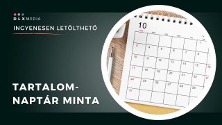 Közösségi média tartalomnaptár minta (ingyenes)